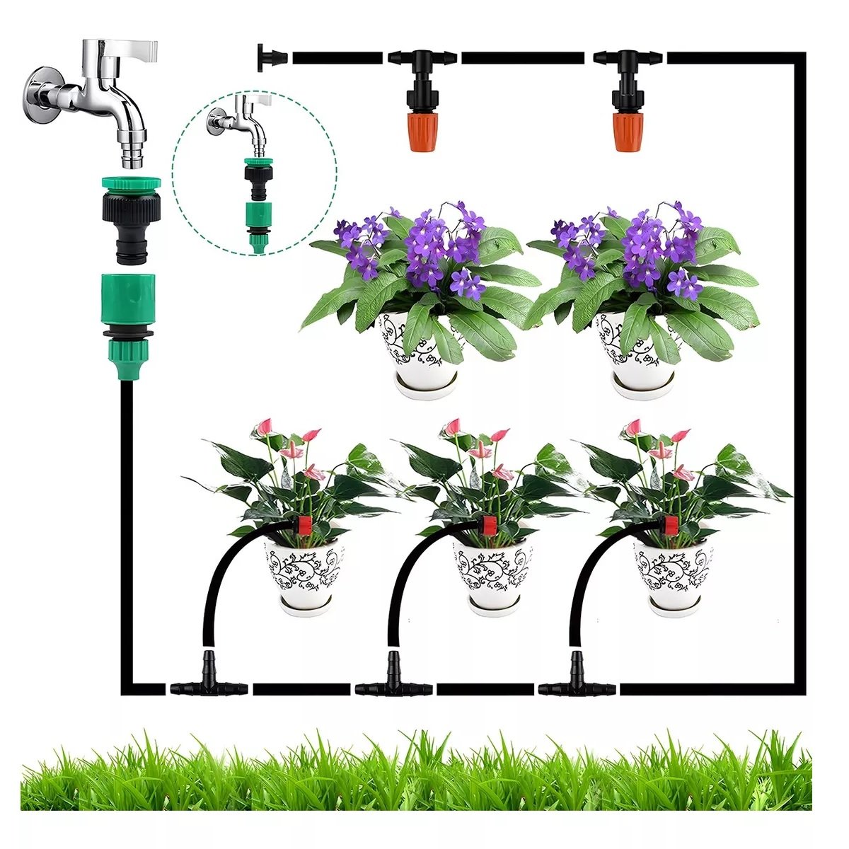 Kit de Riego por Goteo 20 m | Ahorro de Agua para Jardín y Huerto - Imagen 2